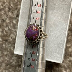 Purple Spiny Oyster Turquoise Ring